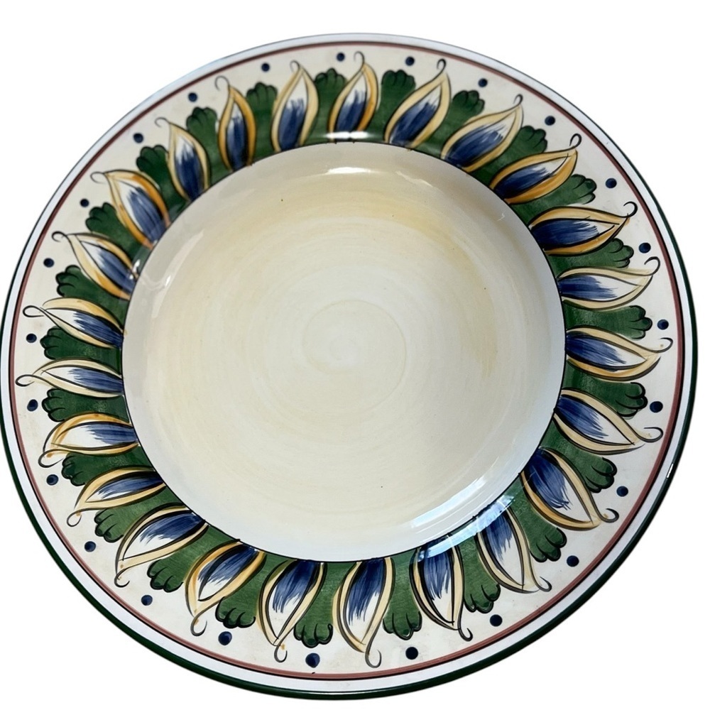 Deruta TableTops Unlimited 12.5” Hand Painted Dinner Chop Plate Italian Style